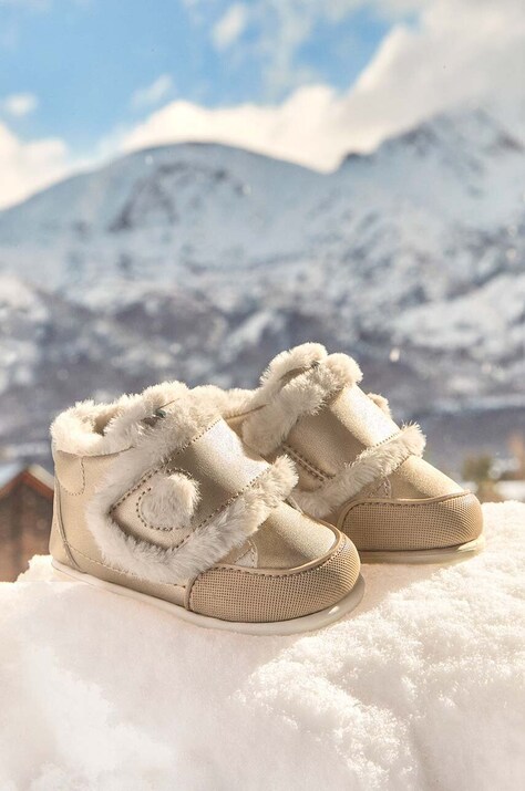 Mayoral buty zimowe niemowlęce kolor beżowy 42468