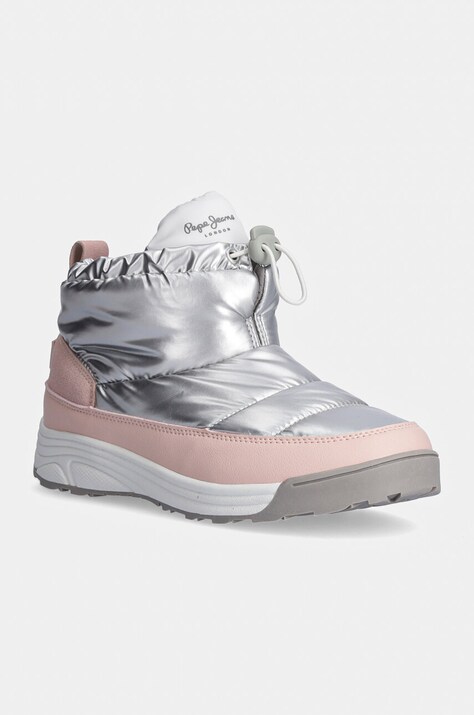 Pepe Jeans cizme de iarna copii JARVISLOSSOM culoarea argintiu, PGS50200