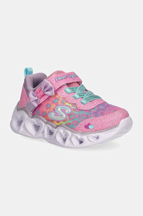 Detské tenisky Skechers HEART LIGHTS ružová farba, 302088N