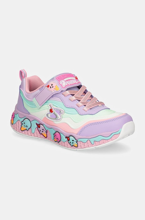 Detské tenisky Skechers SUNDAE SWEETIES fialová farba, 303625L