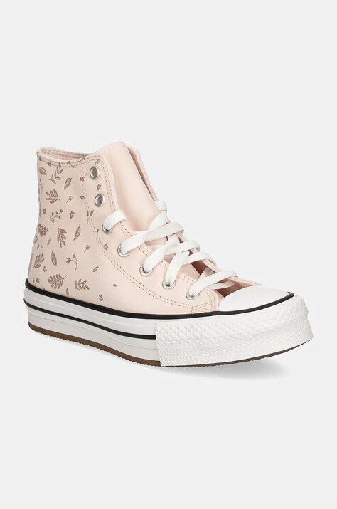 Παιδικά πάνινα παπούτσια Converse CHUCK TAYLOR ALL STAR EVA LIFT χρώμα: ροζ, A08397C