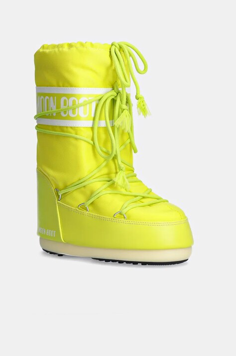 Дитячі чоботи Moon Boot ICON NYLON колір зелений 80D1400440