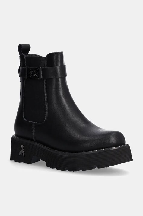 Шкіряні черевики Patrizia Pepe Girl колір чорний PPJ889