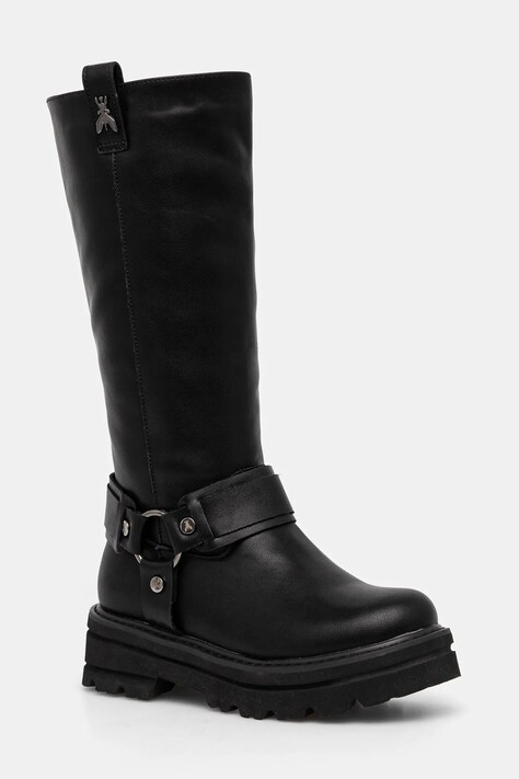 Patrizia Pepe Girl télicipő bőrből fekete, PPJ898