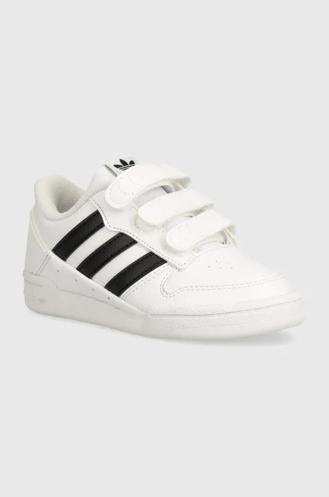 Dětské kožené sneakers boty adidas Originals TEAM COURT 2 STR CF bílá barva, ID6634