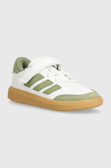 Dětské sneakers boty adidas COURTBLOCK EL C zelená barva, ID6504