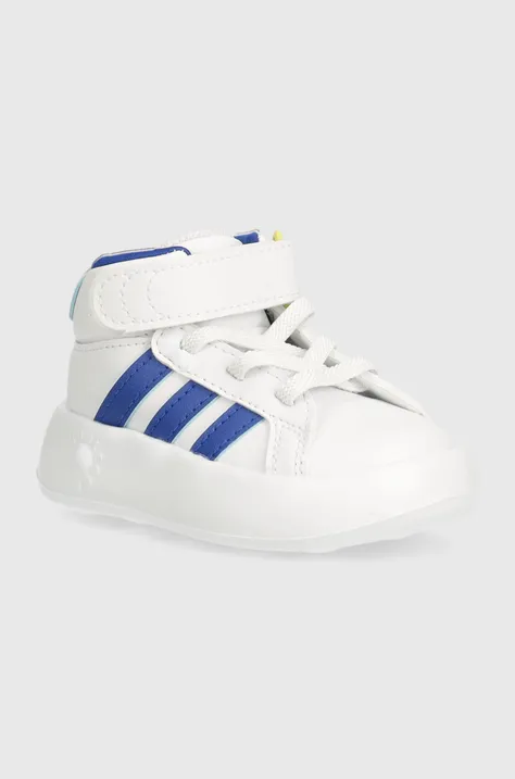 Дитячі кросівки adidas GRAND COURT MID колір білий IE3865