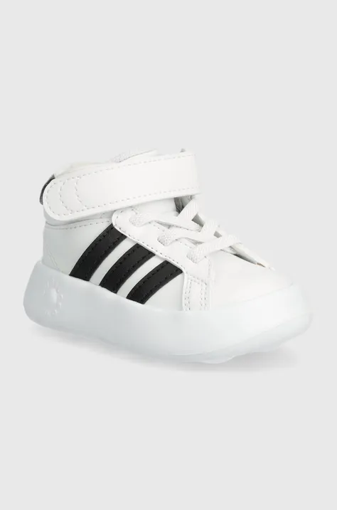 Παιδικά αθλητικά παπούτσια adidas GRAND COURT MID χρώμα: άσπρο, IE3866