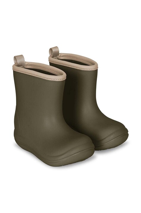 Konges Sløjd cizme copii LUC LIGHTWEIGHT RAIN BOOT culoarea verde, KS100359