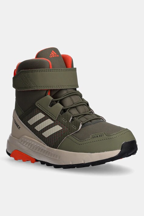 Дитячі черевики adidas TERREX TERREX TRAILMAKER HIGH C.RDY колір зелений ID1144
