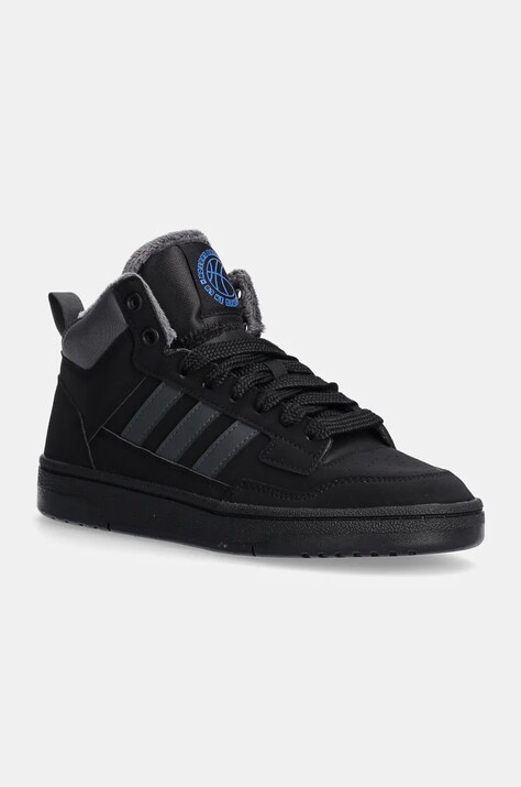 Detské tenisky adidas RAPID COURT MID WINTERIZED čierna farba, JR2804
