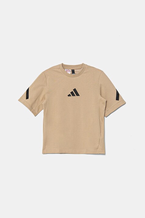 Otroška kratka majica adidas J ZNE TEE bež barva, JF2498
