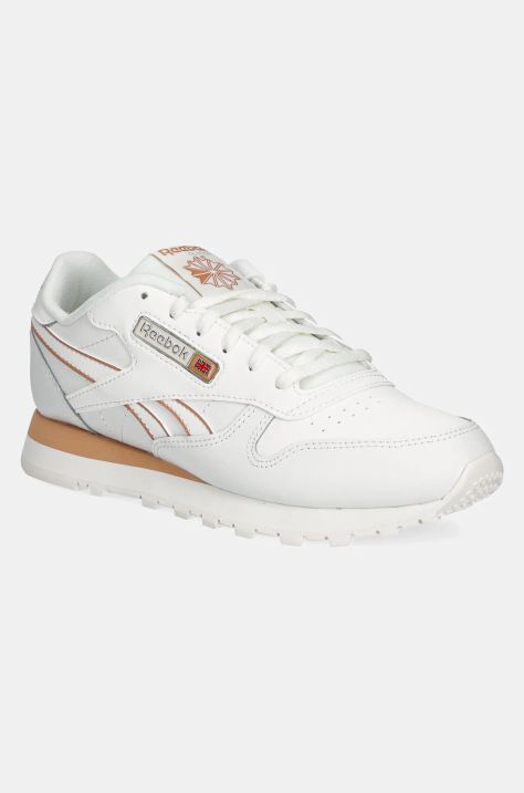 Кожаные кроссовки Reebok Classic CLASSIC LEATHER цвет бежевый 100208281