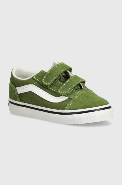 Παιδικά sneakers σουέτ Vans Old Skool χρώμα: πράσινο, VN000CPZCIB1