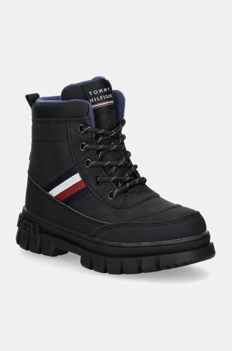 Detské zimné topánky Tommy Hilfiger čierna farba, T3X5-33713