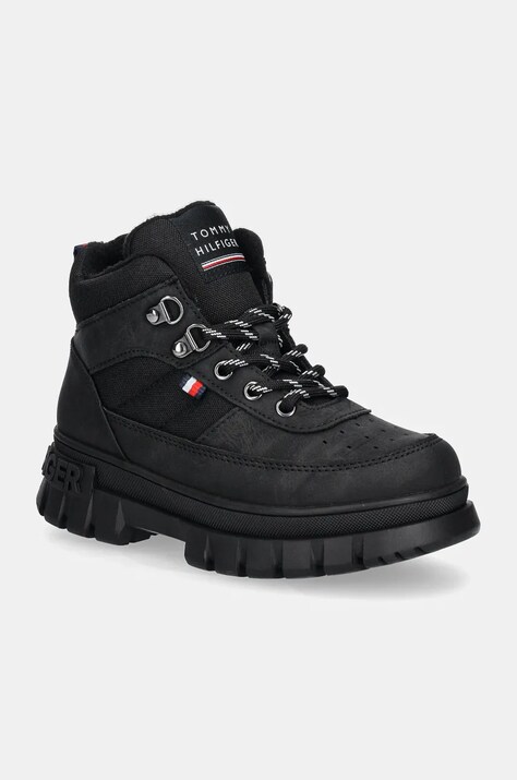 Детски зимни обувки Tommy Hilfiger в черно T3X5-33707