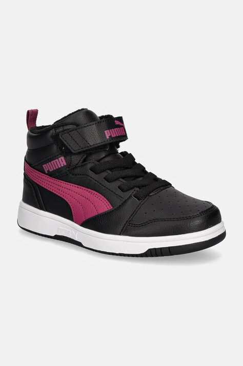 Puma sneakers pentru copii Rebound V6 Mid WTR AC+ PS culoarea negru, 307979