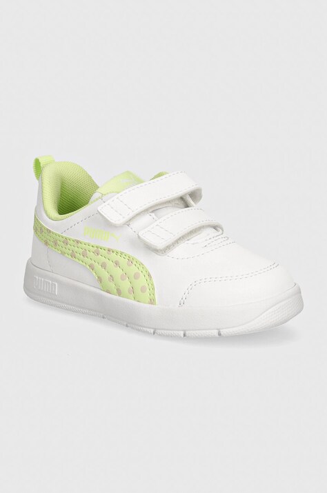 Puma sneakers pentru copii Courtflex V3 Dotty culoarea galben, 398759