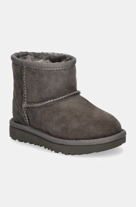 UGG cizme de zapada din piele intoarsa CLASSIC MINI II culoarea gri, 1017715T