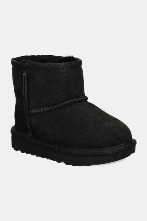 Дитячі замшеві чоботи UGG CLASSIC MINI II колір чорний 1017715T