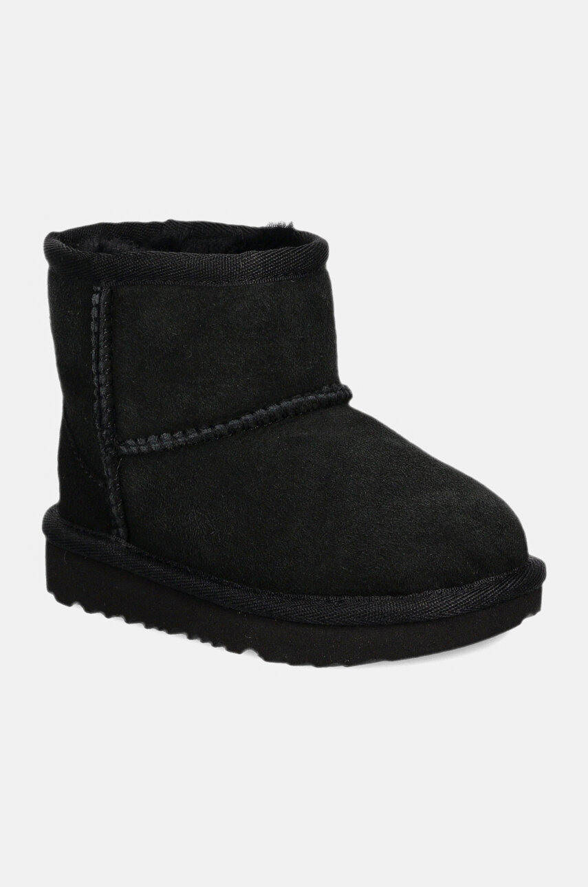 UGG cizme de zapada din piele intoarsa CLASSIC MINI II culoarea negru, 1017715T