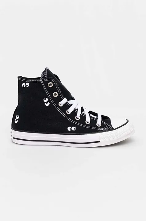 Παιδικά πάνινα παπούτσια Converse CHUCK TAYLOR ALL STAR χρώμα: μαύρο, A10386C
