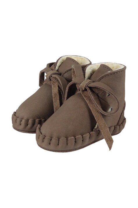Donsje buty niemowlęce skórzane Pina Classic Booties brązowe 1018200