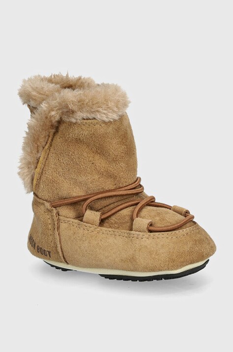 Дитячі замшеві чоботи Moon Boot CRIB SUEDE колір коричневий 80D3401030