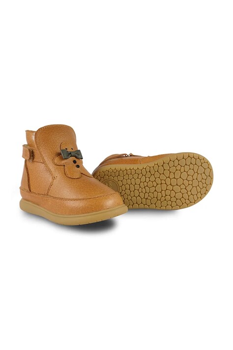 Donsje ghete de iarna pentru copii din piele Abbus Shoes Gingerbread culoarea maro, 1500103