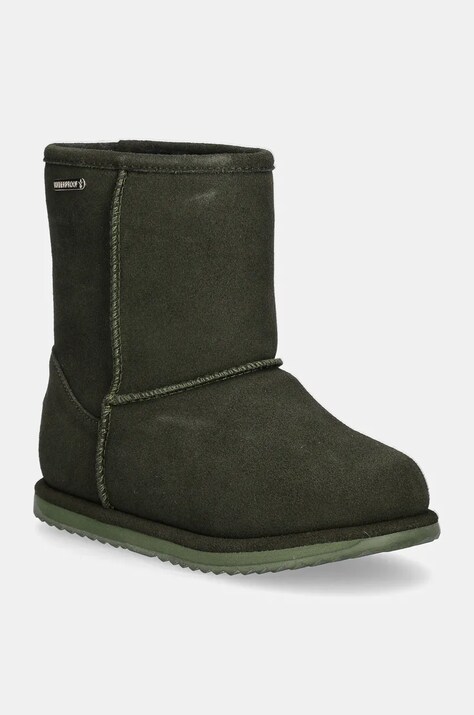 Emu Australia cizme de zapada din piele intoarsa Brumby Lo culoarea verde, K10773