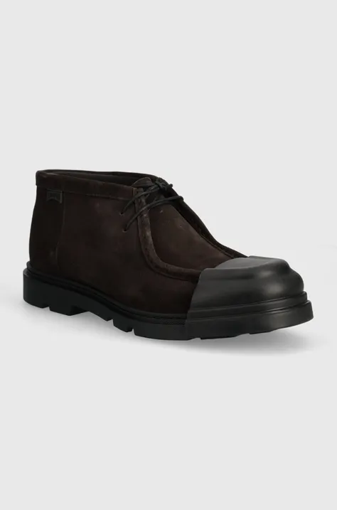 Замшеві туфлі Camper Junction чоловічі колір коричневий K300475-001