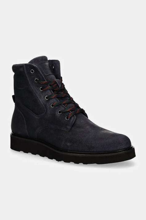 PS Paul Smith pantofi din nubuc Buck culoarea albastru marin, M2S.BUC02.NSUE