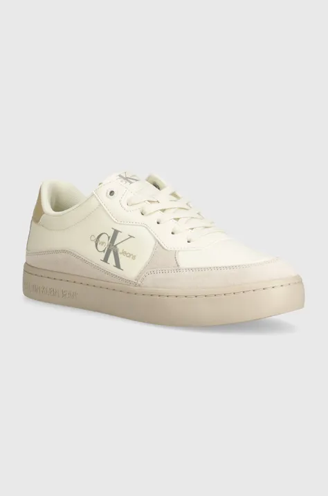 Calvin Klein Jeans sneakersy CLASSIC CUPSOLE LOW MIX MTL kolor beżowy YM0YM01033