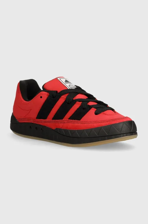 Nubukové tenisky adidas Originals Adimatic červená farba, ID3939