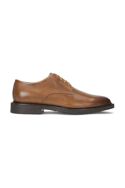 Polo Ralph Lauren pantofi de piele Asher Derby barbati, culoarea maro, 803945279001