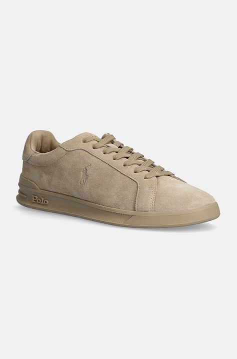 Polo Ralph Lauren sneakers din piele intoarsă Hrt Ct II culoarea bej, 809877601001