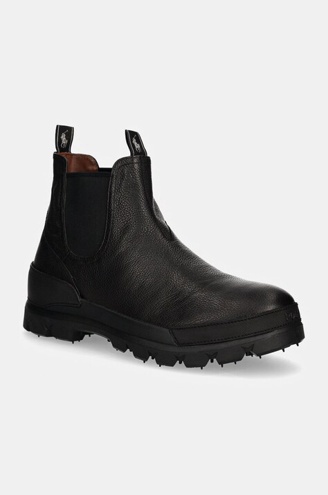 Polo Ralph Lauren ghete chelsea de piele Oslo Chelsea barbati, culoarea negru, 812845457001