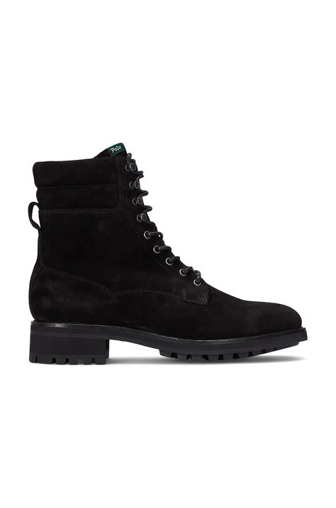 Polo Ralph Lauren pantofi de piele intoarsa Bryson Fd Bt barbati, culoarea negru, 812945286001