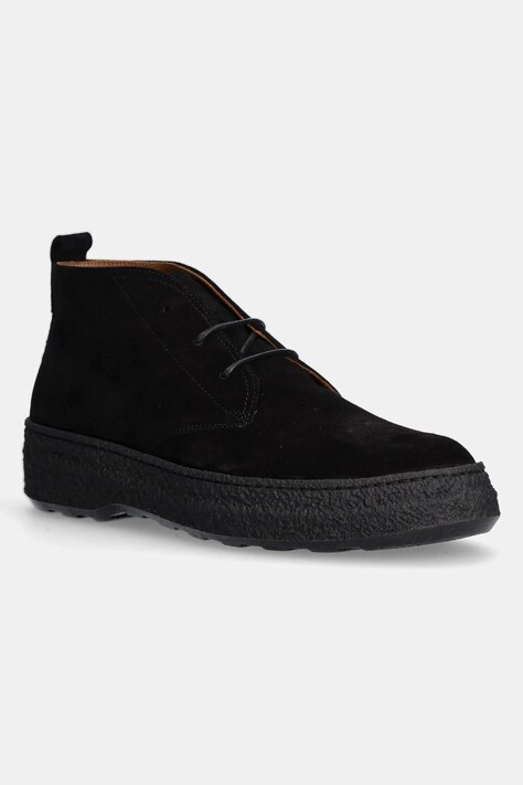 Polo Ralph Lauren pantofi de piele întoarsă Aldis Chukka bărbați, culoarea negru, 812958779002