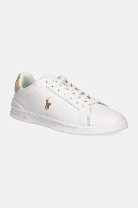 Δερμάτινα αθλητικά παπούτσια Polo Ralph Lauren Hrt Ct II χρώμα: άσπρο, 809940762001