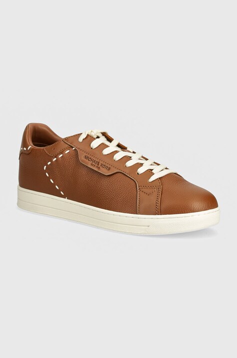 Michael Kors sneakersy skórzane Keating kolor brązowy 42T4KEFS1L 230