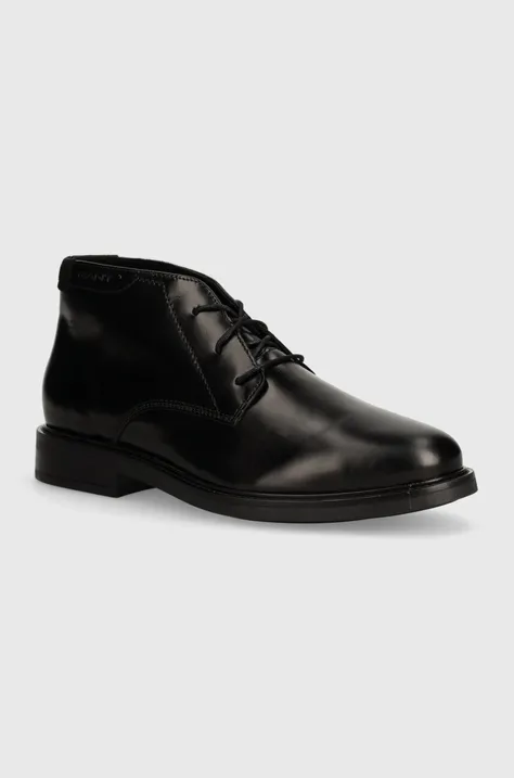Usnjeni čevlji Gant St Fairkon moški, črna barva, 29641759 G00