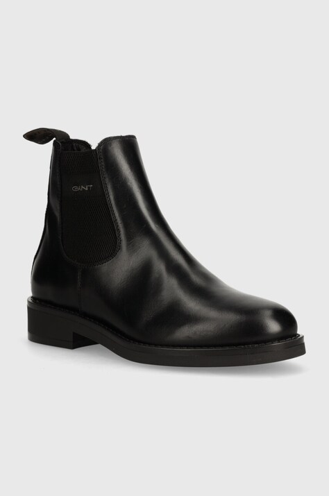 Gant ghete chelsea de piele Prepdale barbati, culoarea negru, 29651751 G00