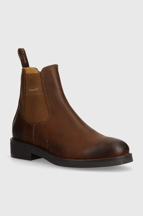 Gležnarji iz nubuka Gant Prepdale rjava barva, 29651752 G42