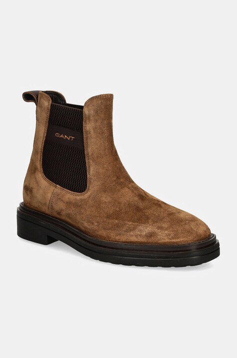 Gant botine din piele intoarsa Boggar barbati, culoarea maro, 29653739 G771