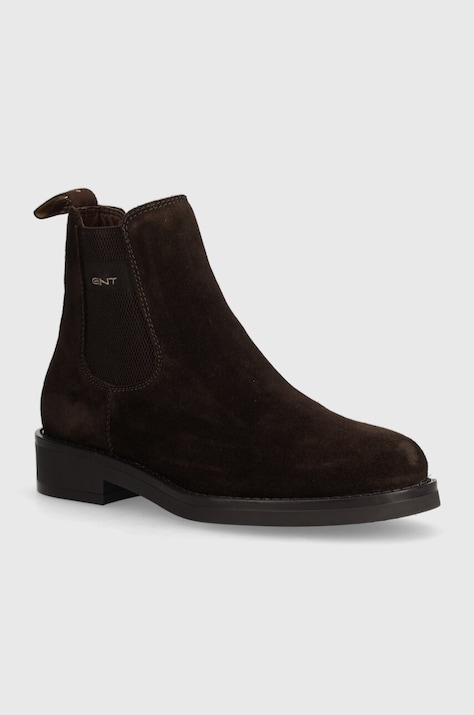 Gant botine din piele intoarsa Prepdale barbati, culoarea maro, 29653750 G399