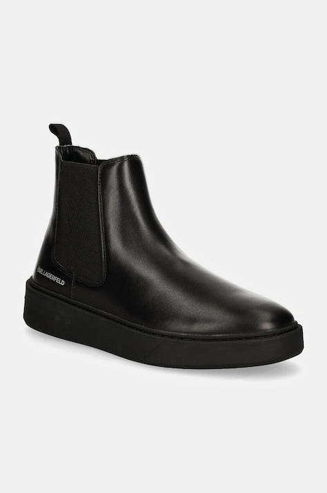 Кожаные полусапоги Karl Lagerfeld FLINT мужские цвет чёрный KL53340A