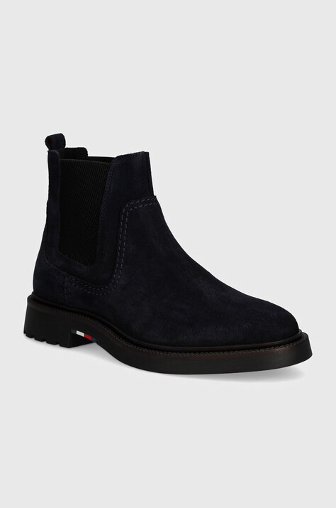 Велурени боти челси Tommy Hilfiger HILFIGER COMFORT LWT SUEDE CHEL в тъмносиньо FM0FM05104