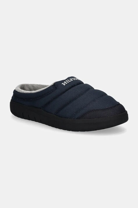 Tommy Hilfiger papuci de casa COMFORT WARM TEXTILE HOUSE SHOE culoarea albastru marin, FM0FM05158