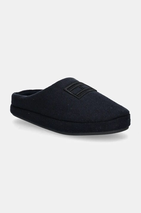 Tommy Hilfiger papuci de casa FLAG WARM FELT HOUSE SHOE culoarea albastru marin, FM0FM05227